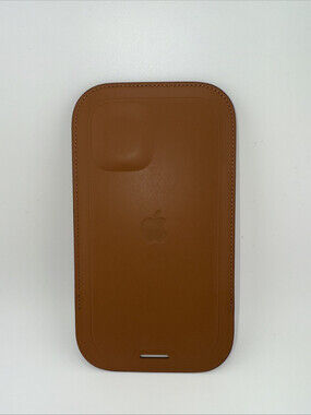 NEW Apple Leather Sleeve Case with MagSafe Saddle Brown for the iPhone 12 Mini